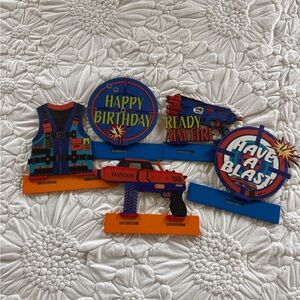Nerf Party Wooden Table Toppers